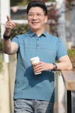 翻领短袖polo衫男士夏季t恤商务时尚修身透气2023新款体恤上衣，男装T恤，电商B212（原钱塘6029）