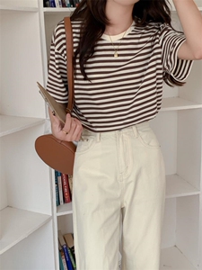 经典条纹T图片