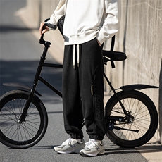 钢印双面摇粒卫裤男纯色运动裤加束脚休闲裤DSA157B-K253-P55，男装休闲裤，电商A157B