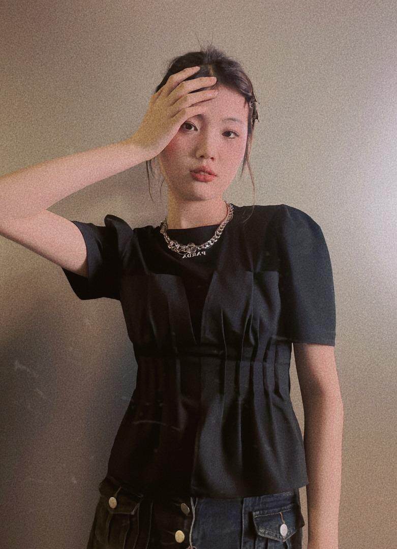 【现货】夏款拼接小衫，其它，淳沐