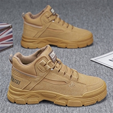 X4763-90春季男鞋新款透气高帮男士百搭户外休闲工装鞋男，男鞋靴子，星座1407-3