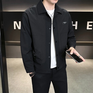 休闲纯色长袖上衣 男贴标休闲百搭夹克 A329-JK5091-P95图片