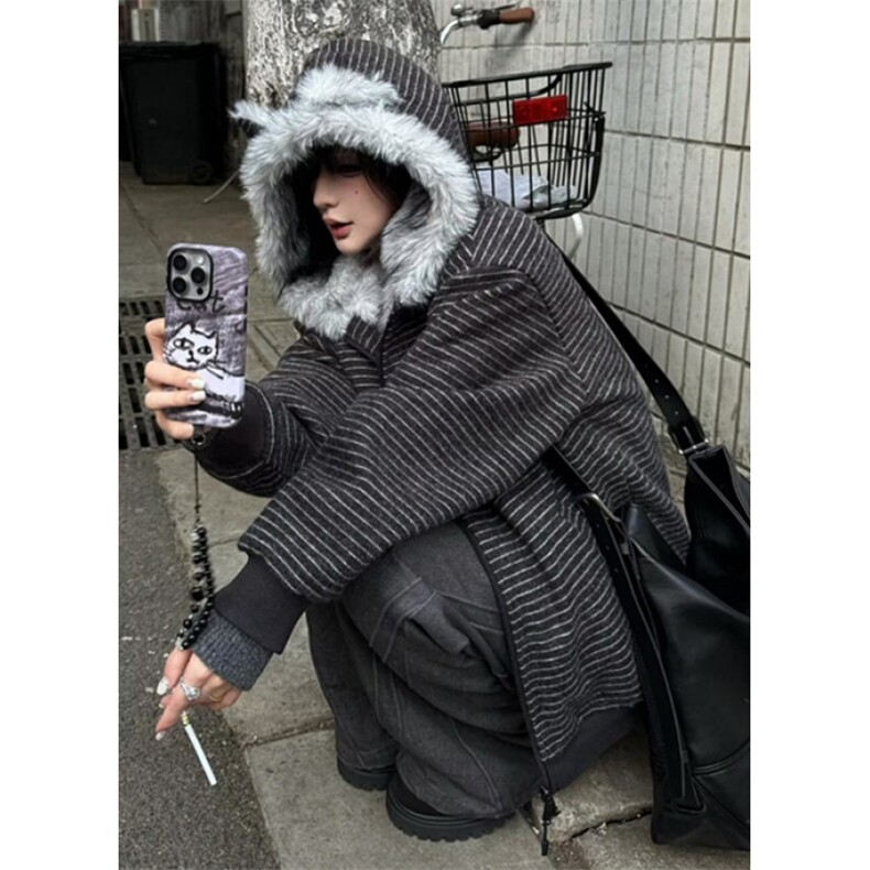 小香风针织卫衣外套男女轻奢复古高级感情侣装上衣MS6034,女装短外套,星座1116A（原606A-3）