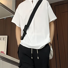 C2027/P30夏季男士立领衬衫男宽松大码短袖衬衣男装上衣，男装衬衫，电商A141