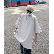 双拉链短袖T恤男装美式复古高街休闲百搭上衣XZ514-2-202437-P48，男装T恤，星座514-2(原B239)