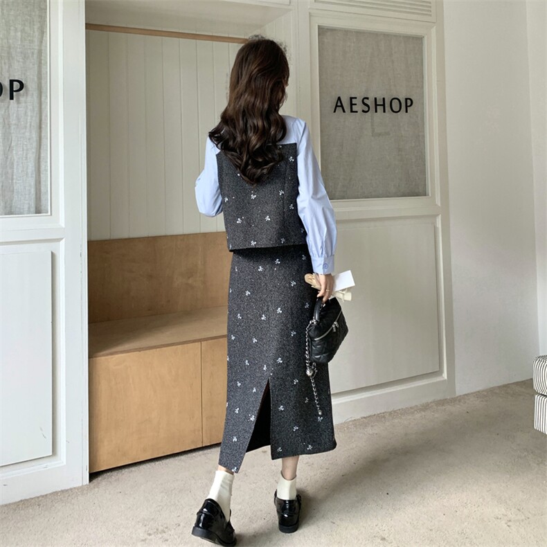 新品刺绣两件套2C117-1834P185K298,女装套装/套裙,2C117