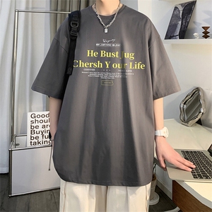 抖音得物二开 现货 220克夏装重磅美式高街宽松短袖t恤 MT258图片