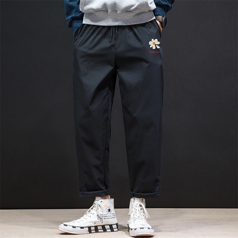 K43059-P25加绒款-P35休闲裤男士大码宽松九分运动裤男裤男直筒,男装休闲裤,电商A040A