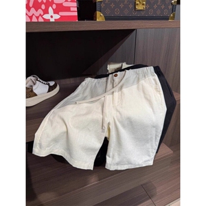 老钱风复古亚麻短裤男夏季外穿轻薄透气五分裤 DK06038 P45图片