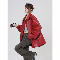 TP78现货鳄鱼纹PU皮韩系大众简约流行皮衣夹克外套A170-W332，男装皮衣，电商A170