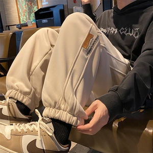 加绒加厚休闲运动卫裤男美式针织束脚裤715-6-BX10特P45（控68）图片