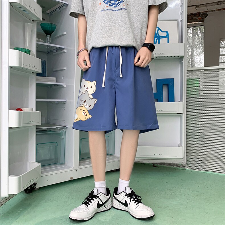 DK39164-P15港风休闲短裤男士大码运动五分裤男中裤男马裤,男装休闲裤,电商A040