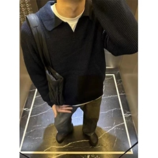 毛衣男秋冬美式复古套头针织衫高级感MA5015-P52，男装针织衫/毛衣，星座208-5