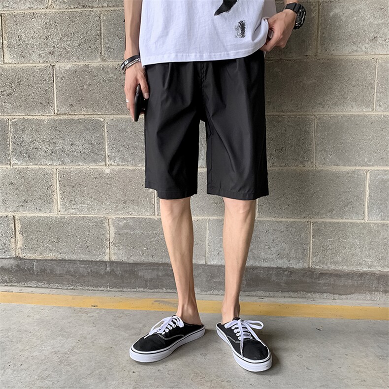 910A-D港风夏装纯色简约小清新情侣休闲短裤男潮,男装休闲裤,星座910A