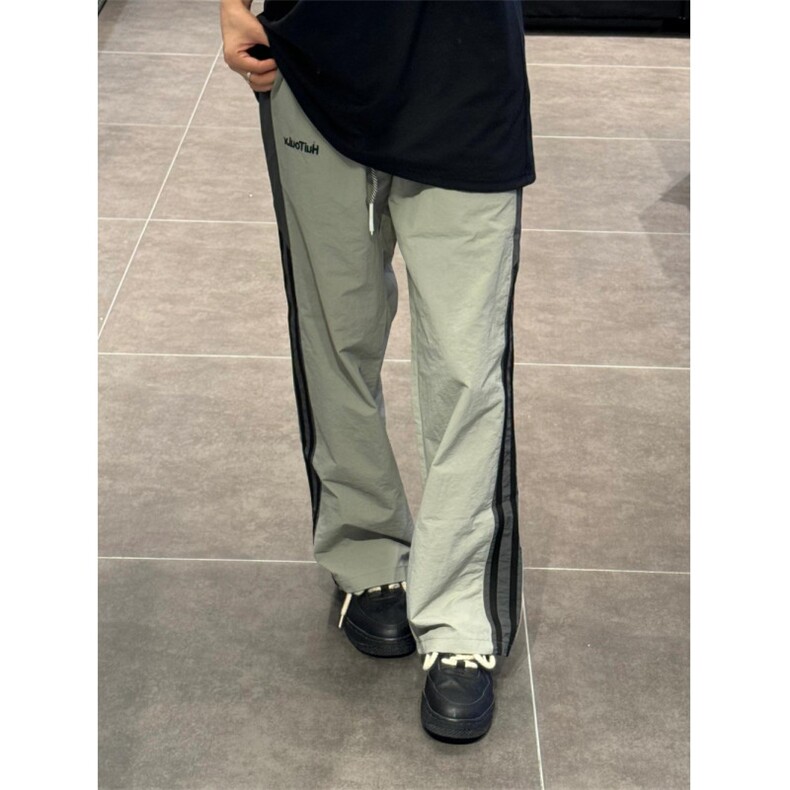 撞色侧条纹夏季薄款休闲裤美式hiphop裤子男小众设计感速干,男装休闲裤,星座1007（原301D）