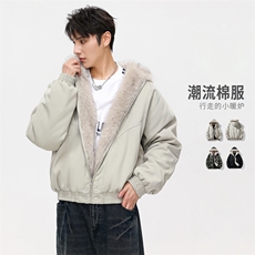 美式座山雕毛领羽绒棉服男款冬季情侣棉衣加厚连帽外套MY2519-P98，男装棉衣，星座610（原A335）