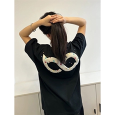 万针全刺绣工艺抖音得物高品质260克重磅纯棉双纱美式高街短袖T恤，男装T恤，电商A486