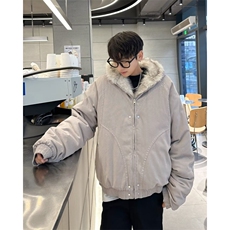 美式冬季短款棉服男夹克保暖棉袄情侣外套，男装夹克，星座716-2