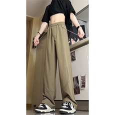 夏季新款激光打孔透气休闲裤男女简约直筒垂感阔腿裤501-P38控59，男装休闲裤，电商C305A