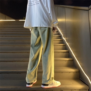黄泥色牛仔裤男高街帅韩版潮流2026夏新款ins宽松长裤K2108-P45图片