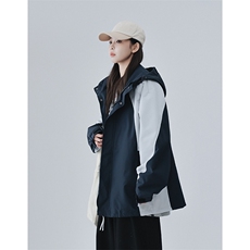 2024春秋新款冲锋衣连帽夹克户外工装日系百搭撞色外套JK2363-P75，男装夹克，电商A128