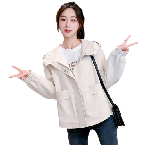 连帽拉链短款外套女装2021秋款新款宽松气质短款减龄,女装短外套,辉之琳