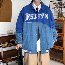 美式高街外套男春秋宽松情侣衣服潮牌ins棒球服夹克JK08516-P60，男装夹克，星座308B-1