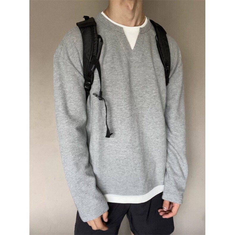 XZ809A/XS16/特P24/控48华夫格家俩件亨利领长T卫衣打底衫,男装卫衣,星座809A(原222-1)