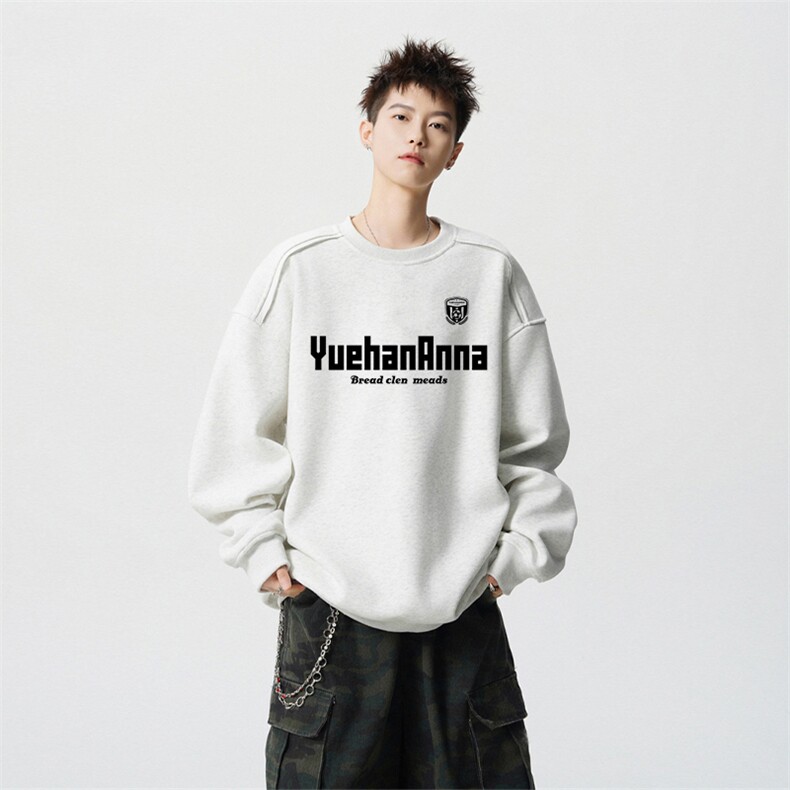 得物供货、重磅420克现货 圆领卫衣宽松HD019-1-WY2745LL-P35图片