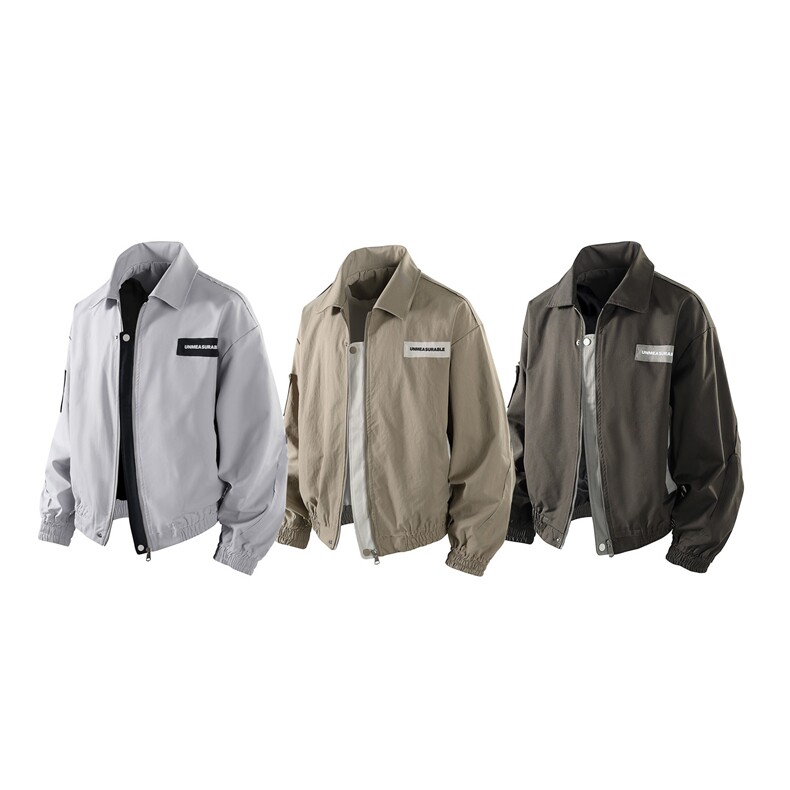 b228-j3173-p85毛边棉感棒球撞色夹克，男装夹克，电商A016 (原B228)