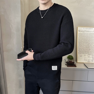M-2XL B353 MY909 P80 黑店主风宽松秋冬男士潮版针织衫套头毛体图片