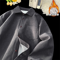 2025HC25700加绒摆拍大码灯芯绒长袖衬衫M-5XHC25958-特P30，男装衬衫，电商A022