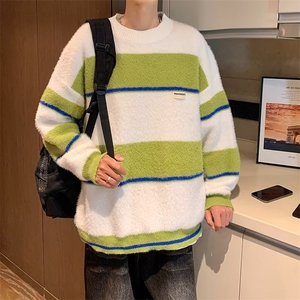 慵懒风打底内搭高级感上衣温柔条纹针织加厚毛衣女秋冬季2023图片