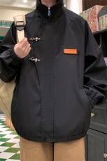 JK102/P65春装现货新款设计感金属飞机扣夹克男防水大码宽松外套，男装夹克，电商基地A050