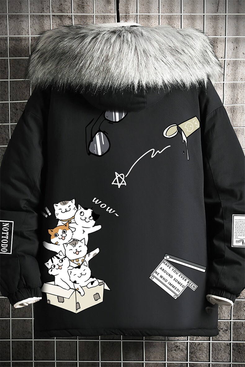 MM48115-P130冬季大毛领棉衣男士大码加厚棉袄男棉服网格,男装棉衣,电商A040A