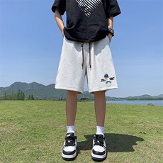 新款直播抖音得物品质三条杠运动男五分休闲短裤K309P30，男装牛仔裤，电商C408-1(原B339-1)