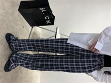 超显腿长格纹裤，其它，Alissa Lin