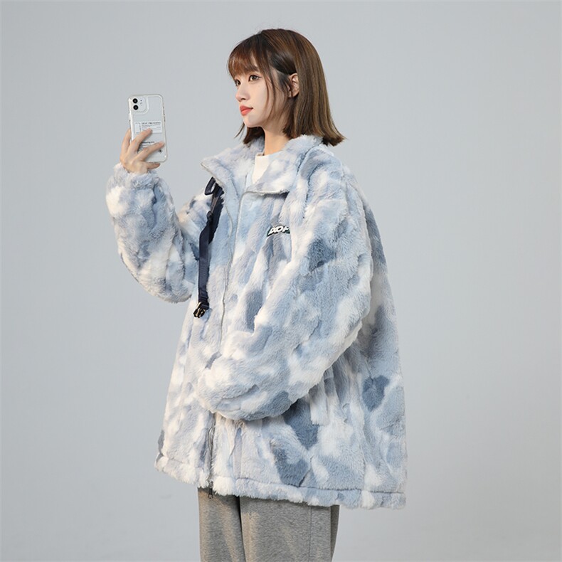 高品质立体层次感750克水墨画羊羔毛加棉加厚棉衣XZ301AY03P118,男装棉衣,星座301A