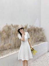 提花订珠连衣裙，女装连衣裙，天使公主