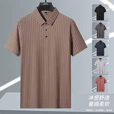 夏季新款无痕短袖Polo衫冰丝锦氨T恤HS1167-P38，男装T恤，星座1206（原A206）