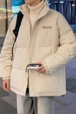 ！2024冬季新款男士立领棉衣百搭印花情侣棉服外套MY312特P55，男装棉衣，电商B220