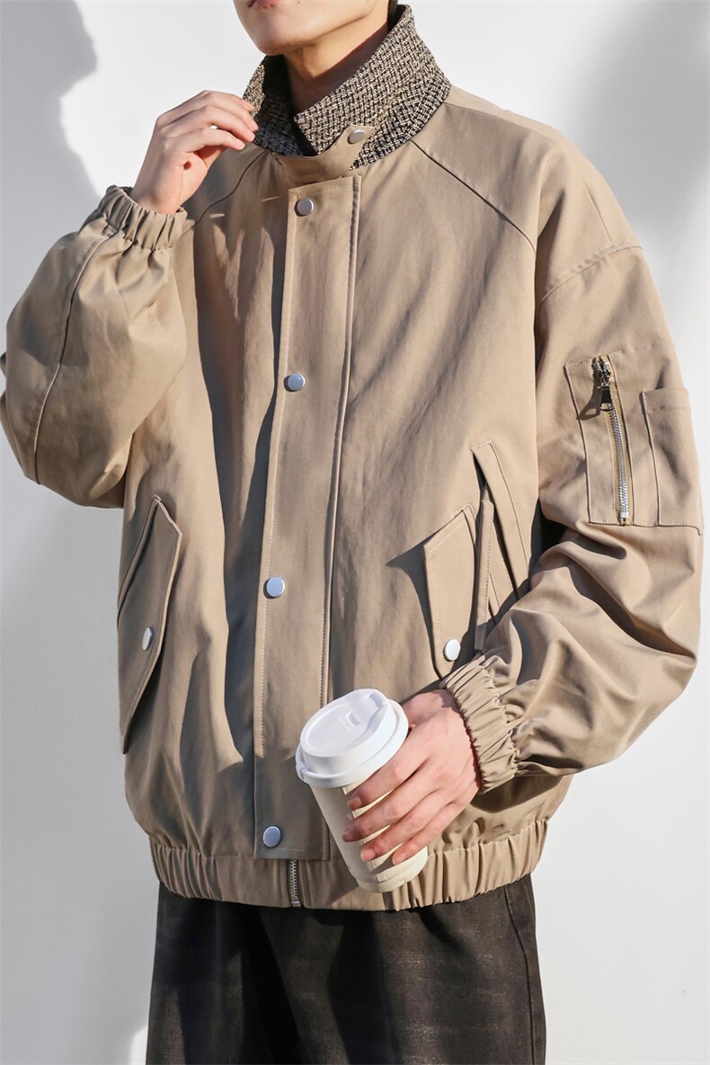 JK8866-P85L-9XL2025秋冬新款翻领工装夹克外套控148,男装夹克,星座109