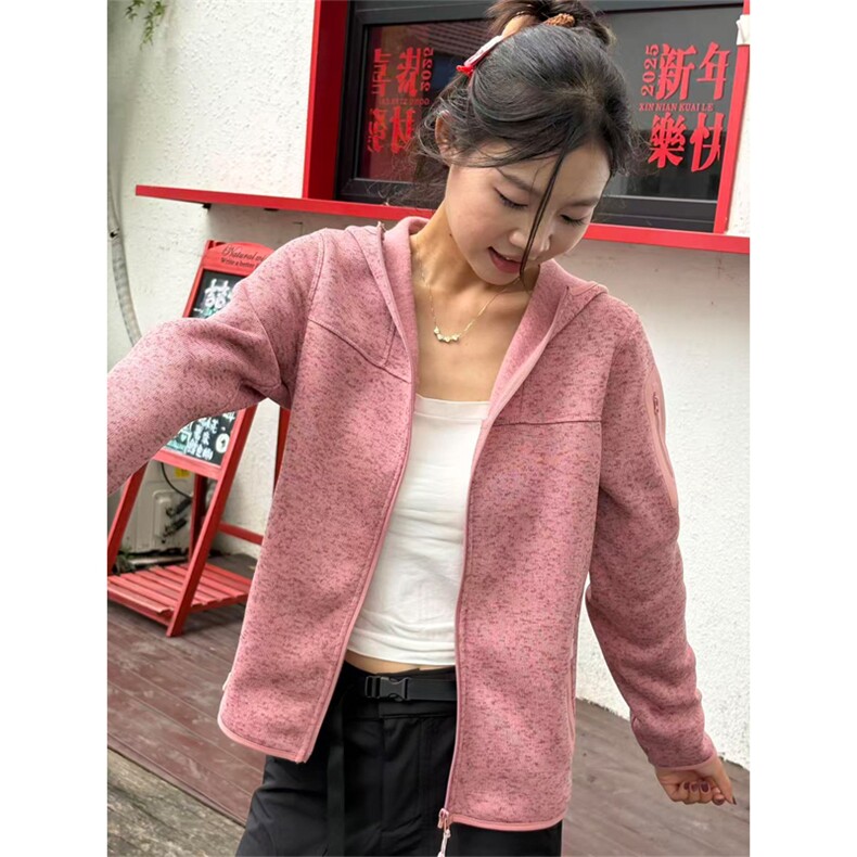 网图有货高品户外！山系运动抓绒衣连帽开衫外套男女A1005-P75,女装短外套,星座1505