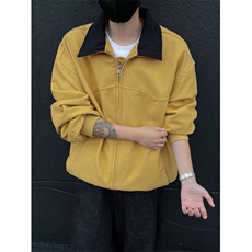 美式拼色工装夹克男女秋冬情侣装休闲宽松棒球服外套潮W6847-P70，男装夹克，星座412-3