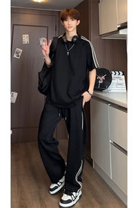 夏季纯色运动休闲套装T3666上衣特批P29控58-K8623裤子特批36控69图片