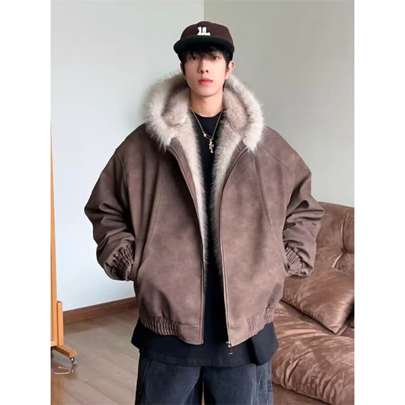 JY439-P105古做旧座山雕加厚棉服男女宽松解构网图,男装棉衣,星座1501-3