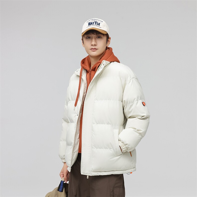日系冬季连帽假两件小标防风棉衣面包服外套男女同款XY2273-P65,男装棉衣,星座717