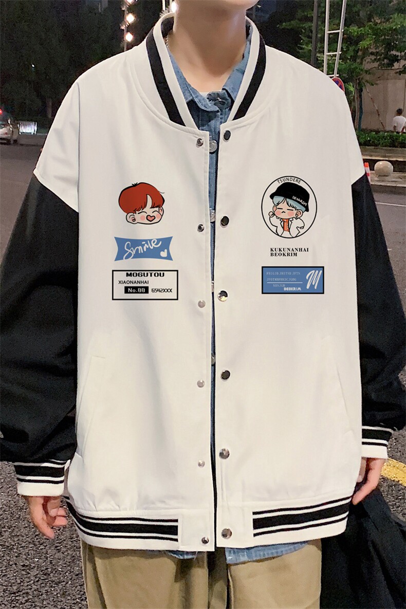 主推！2023春季新款男士撞色棒球服百搭情侣外套JK305P60,男装夹克,电商B220