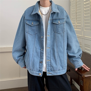现货加绒牛仔棉服男士冬季羊羔绒翻领加厚毛领保暖外套MY2250-P85图片