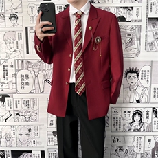 通用男生制服一套西服宽松痞帅春夏秋季演出班服西装外套潮-XY48，男装西服，星座601-1